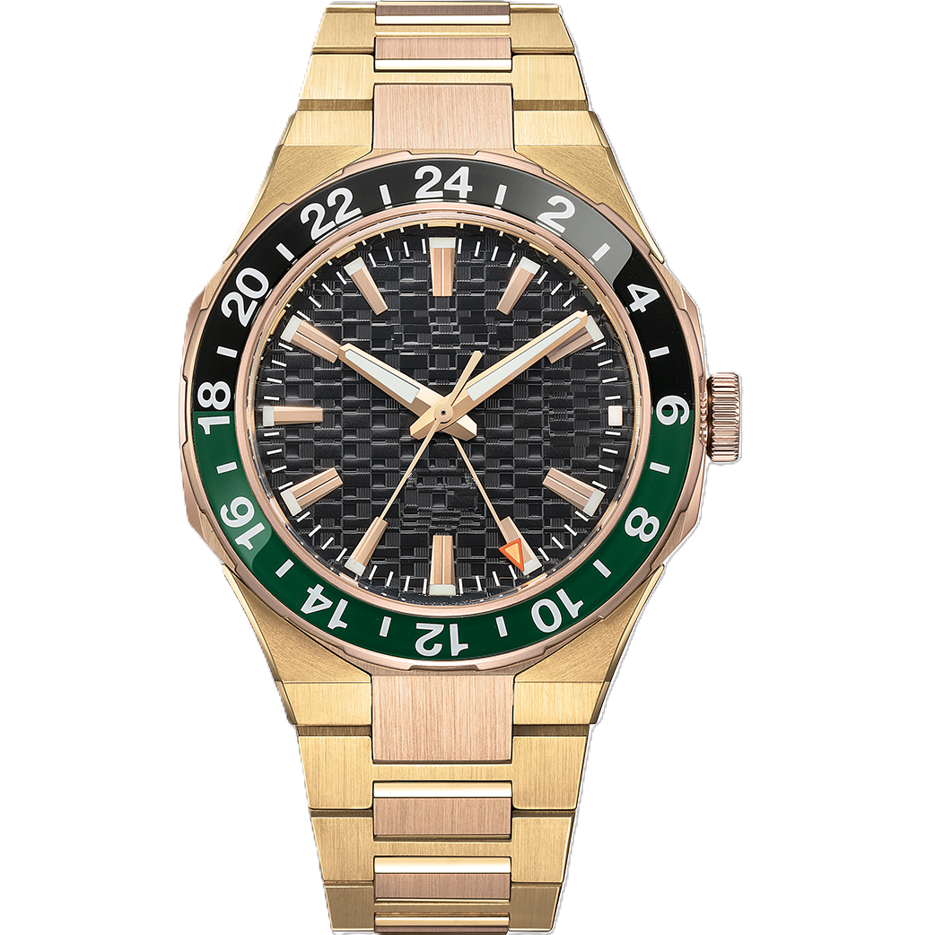 Imperial – Custom 42mm Gold-Plated Watch, Sapphire Crystal, Prestige Style
